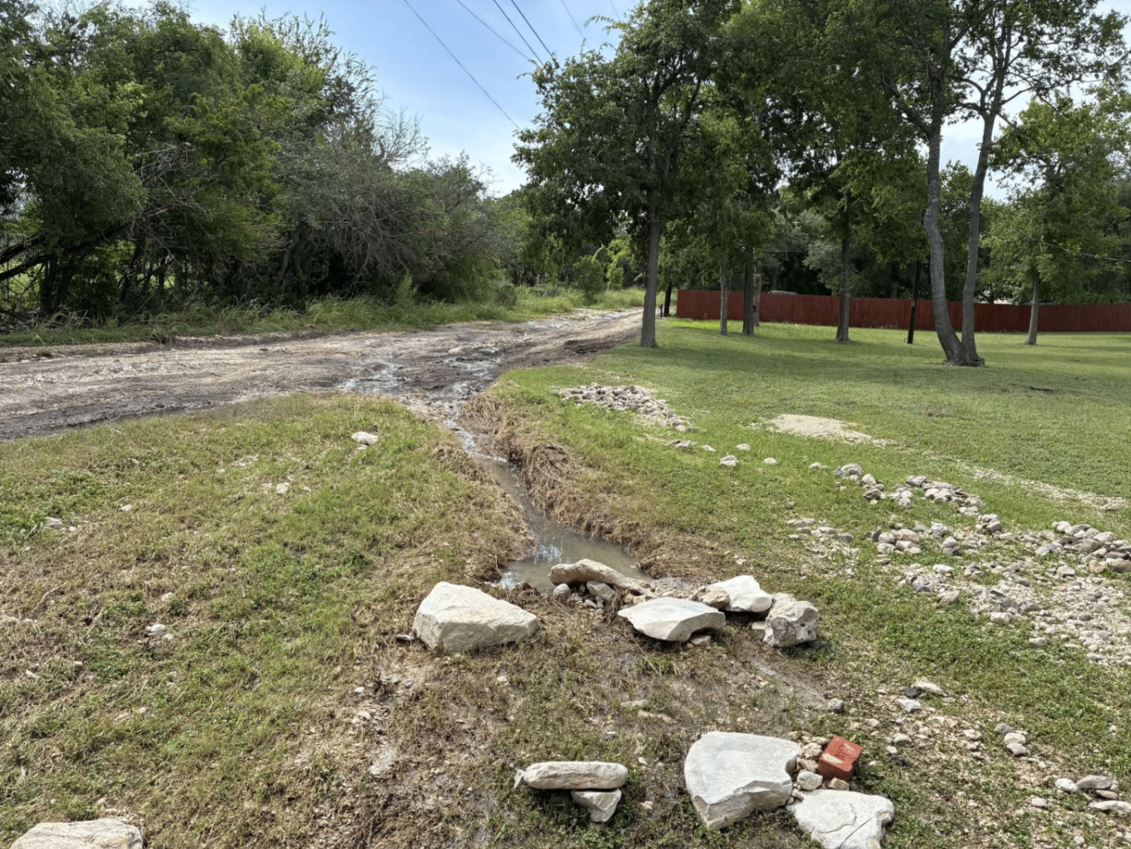 Tierra Grande — private road off Ranchero Road in Kerrville south with major flood wash-outs