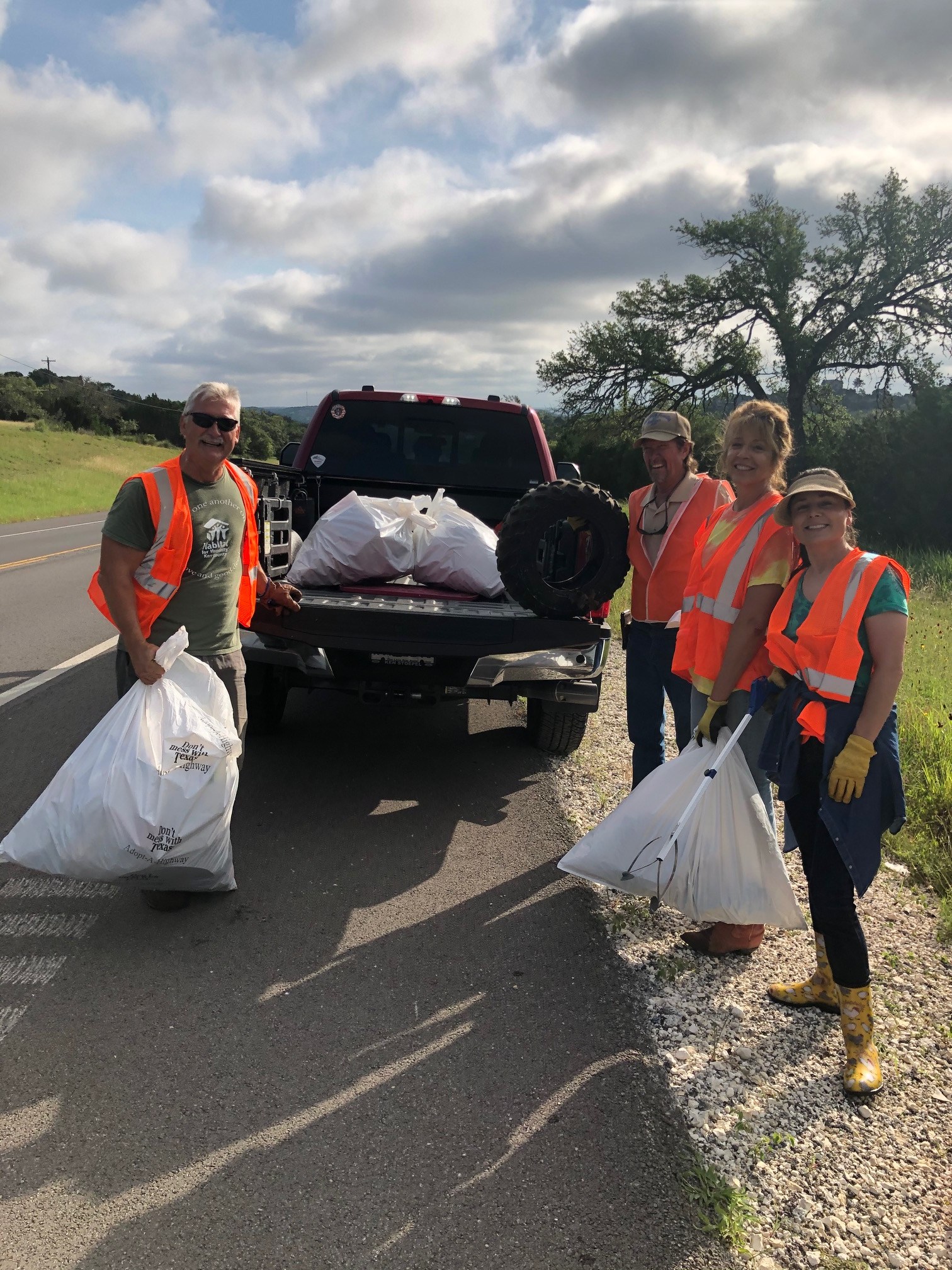 Rich Paces on Adopt-a-Highway cleanup