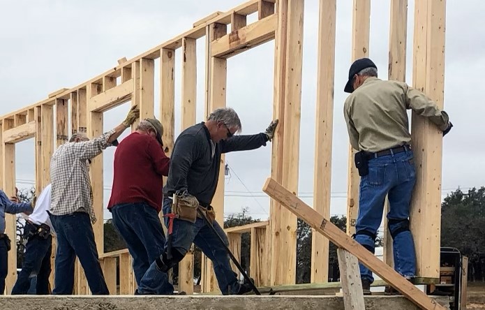 Rich Paces building a home with Habitat for Humanity
